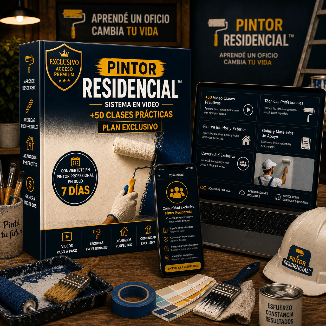 Formación Pintor Residencial — Plan Exclusivo Taller en casa