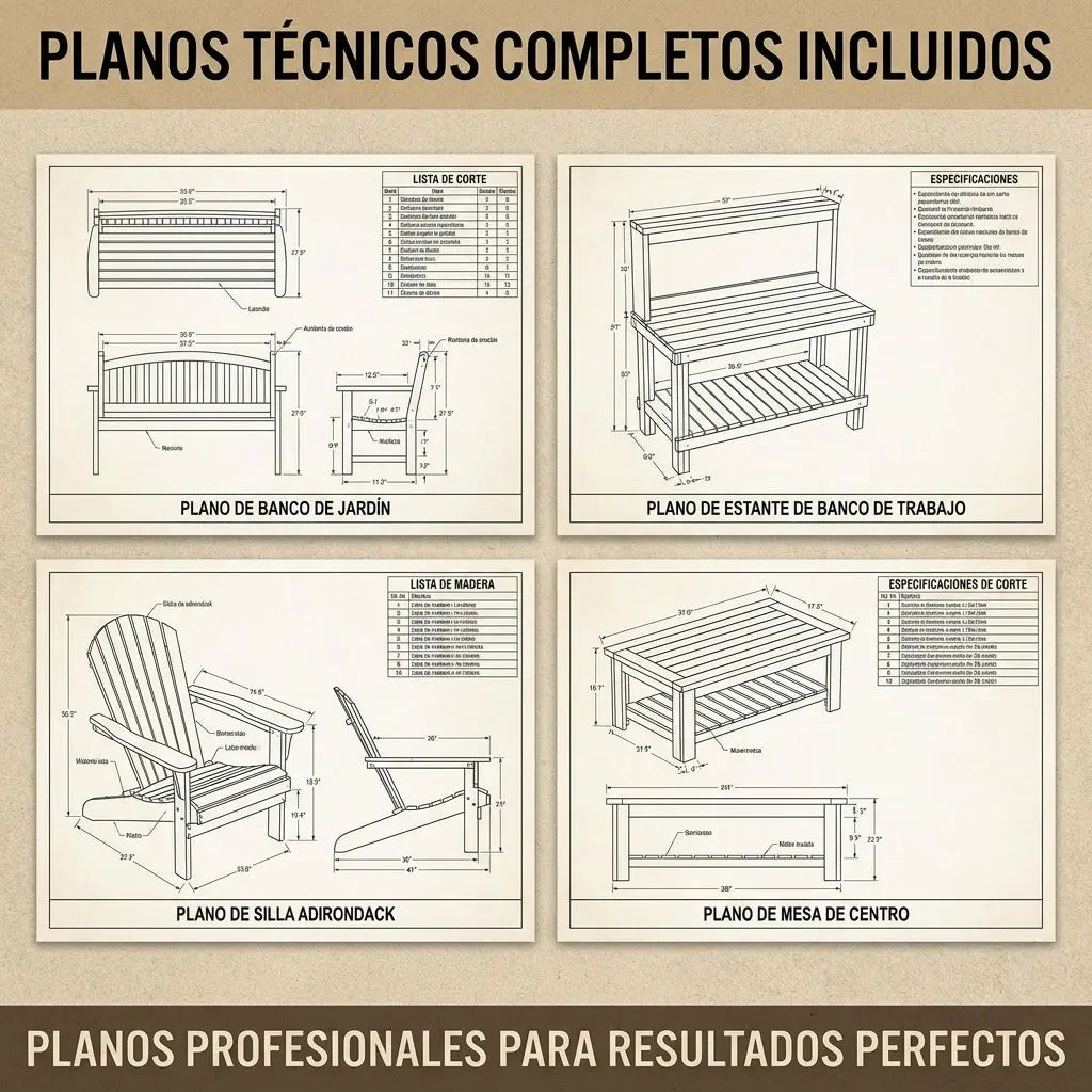 LA BIBLIA DEL CARPINTERO – Mega Pack 100 + 7 Bonus +12.312 DESCARGAS